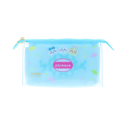 Chiikawa Clear Gusseted Pouch "mitte" (Chiikawa & Hachiware & Usagi)