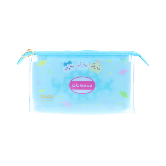 Chiikawa Clear Gusseted Pouch "mitte" (Chiikawa & Hachiware & Usagi)