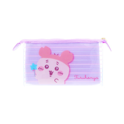 Chiikawa Clear Gusseted Pouch "mitte" (Momonga & Furuhonya)