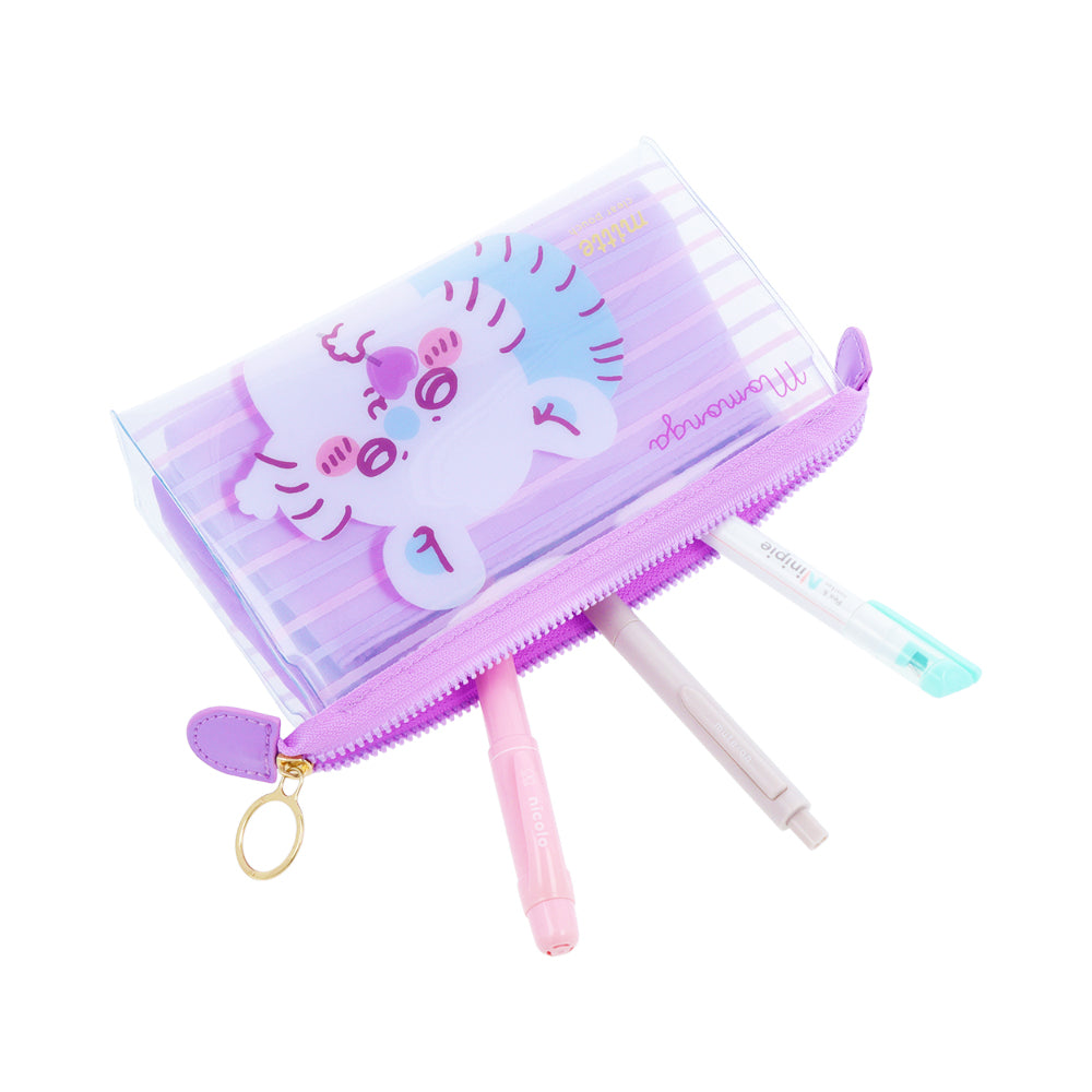 Chiikawa Clear Gusseted Pouch "mitte" (Momonga & Furuhonya)