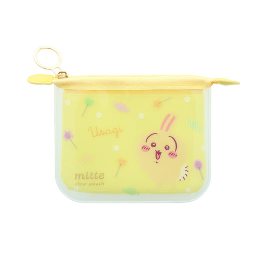 Chiikawa Clear Mini Flat Pouch "mitte" (Usagi)