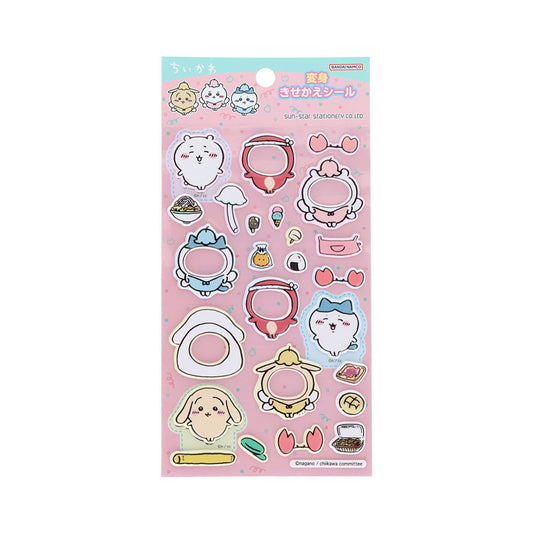 Chiikawa Transformation Dress-up Sticker (Pink)