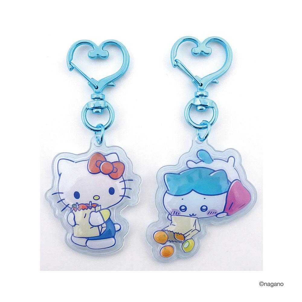 ちいかわ×サンリオキャラクターズ ぷっくりったいペアキーホルダー（ハチワレ×ハローキティ）