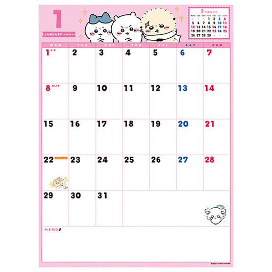 ちいかわ ホワイトボードカレンダー2024年