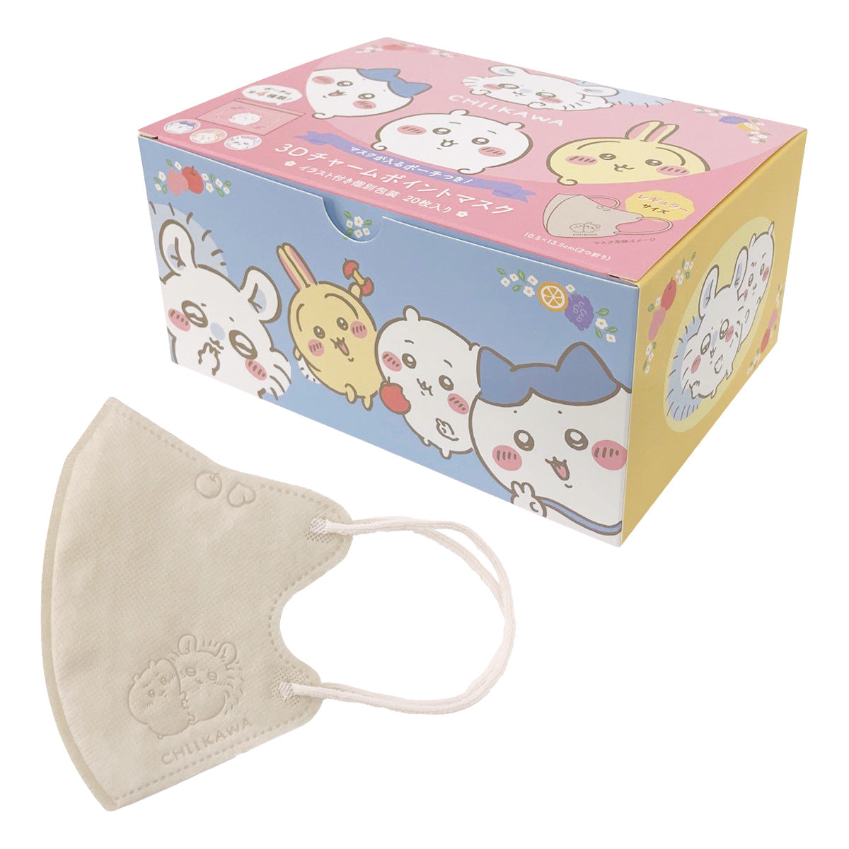 吉伊卡哇 3D口罩 20片 (水果) 附口罩收納盒