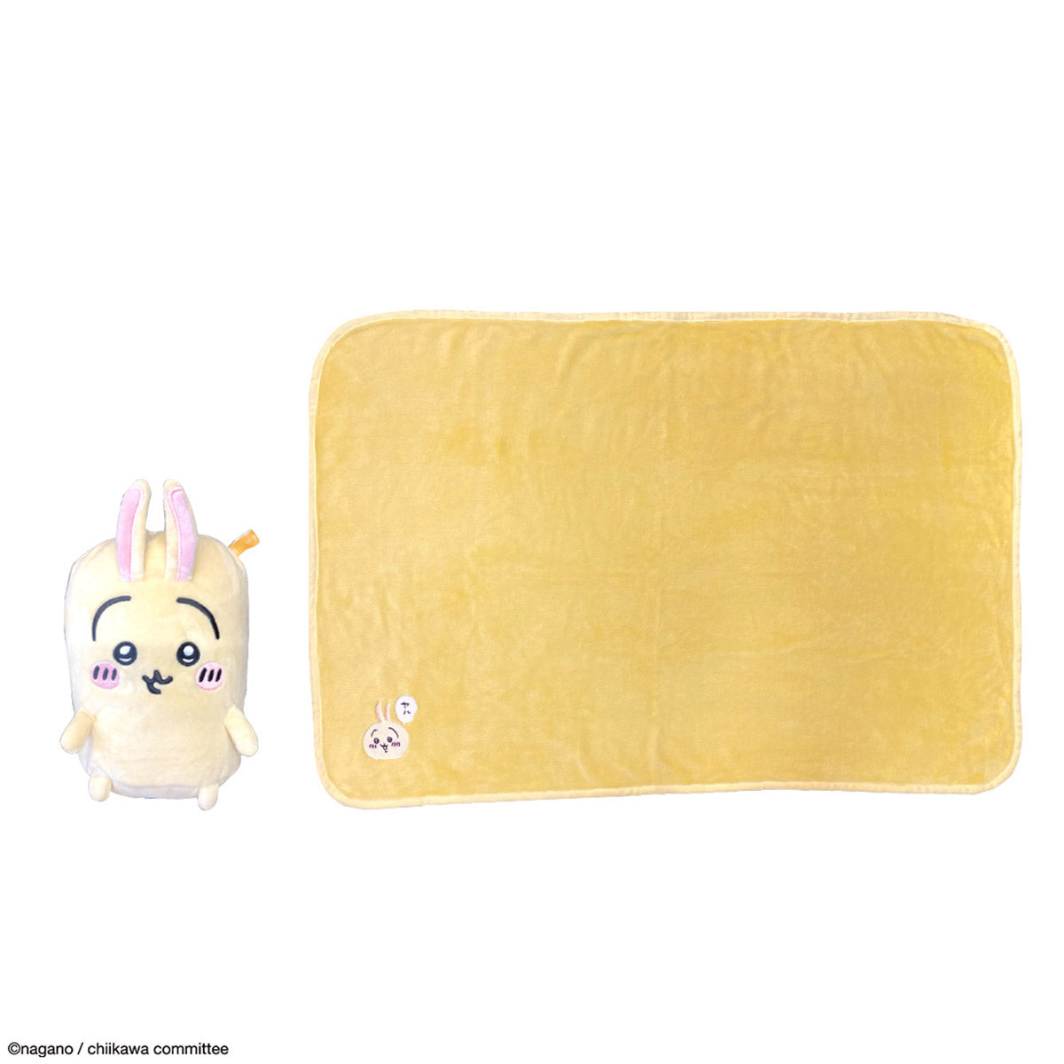 ちいかわ マスコット巾着付きブランケット（ふわふわうさぎ）