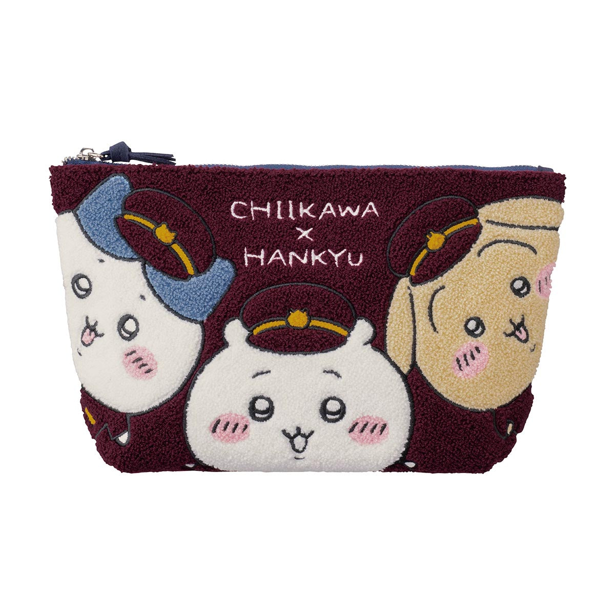Chiikawa Hankyu Train Sagara Embroidered Pouch