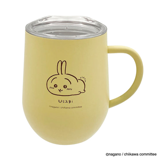 치이카와 뚜껑이 있는 스테인리스 머그 (헤차 우사기)