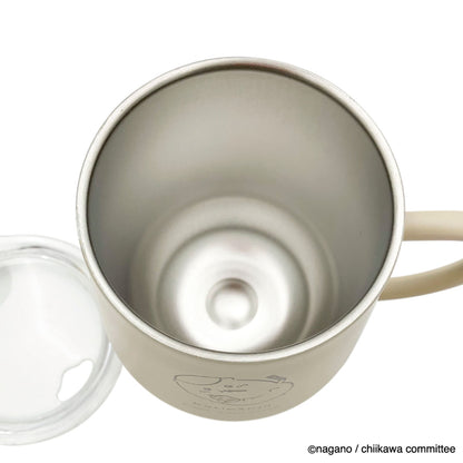 Chiikawa Stainless Steel Mug with Lid (Goron Kurimanju)