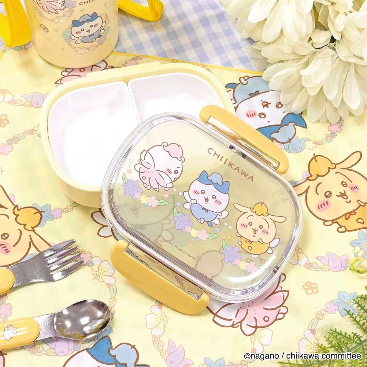 Chiikawa Round 1-Tier Lunch Box (Fairy Flower)