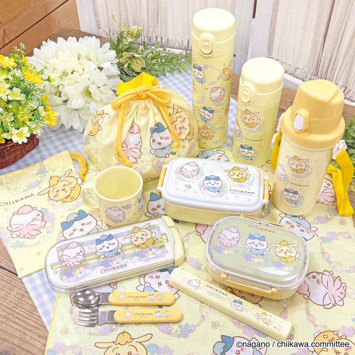 Chiikawa Round 1-Tier Lunch Box (Fairy Flower)
