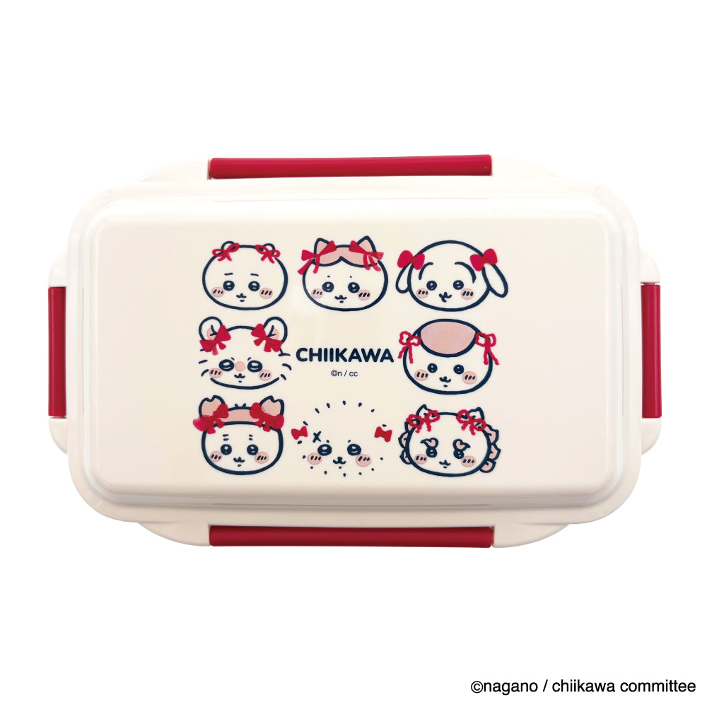 Chiikawa 4-Point Lock 1-Tier Lunch Box (Ribbon)