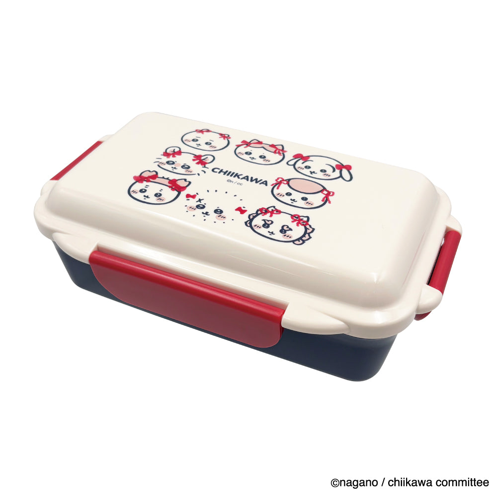 Chiikawa 4-Point Lock 1-Tier Lunch Box (Ribbon)