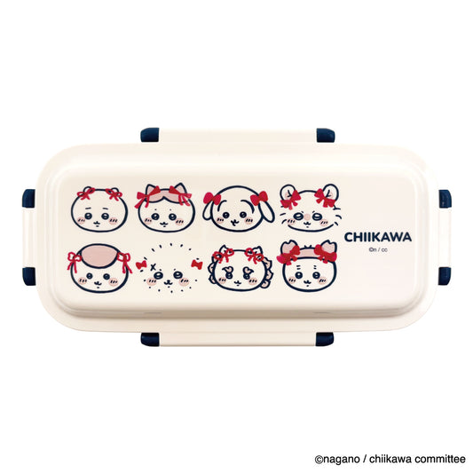 Chiikawa 4-Point Lock 2-Tier Lunch Box (Ribbon)