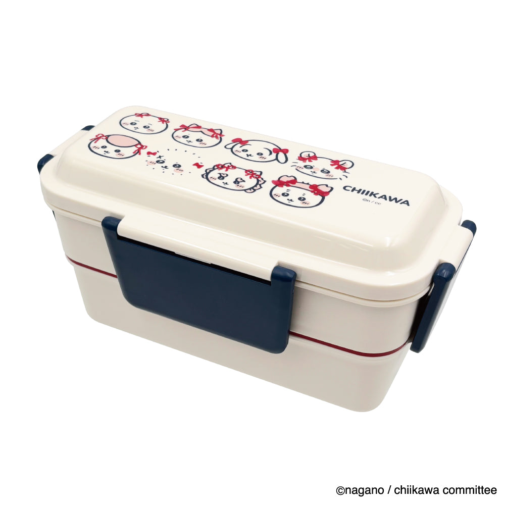 ちいかわ 4点ロック2段ランチボックス（リボン）