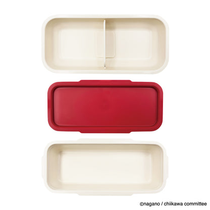 ちいかわ 4点ロック2段ランチボックス（リボン）