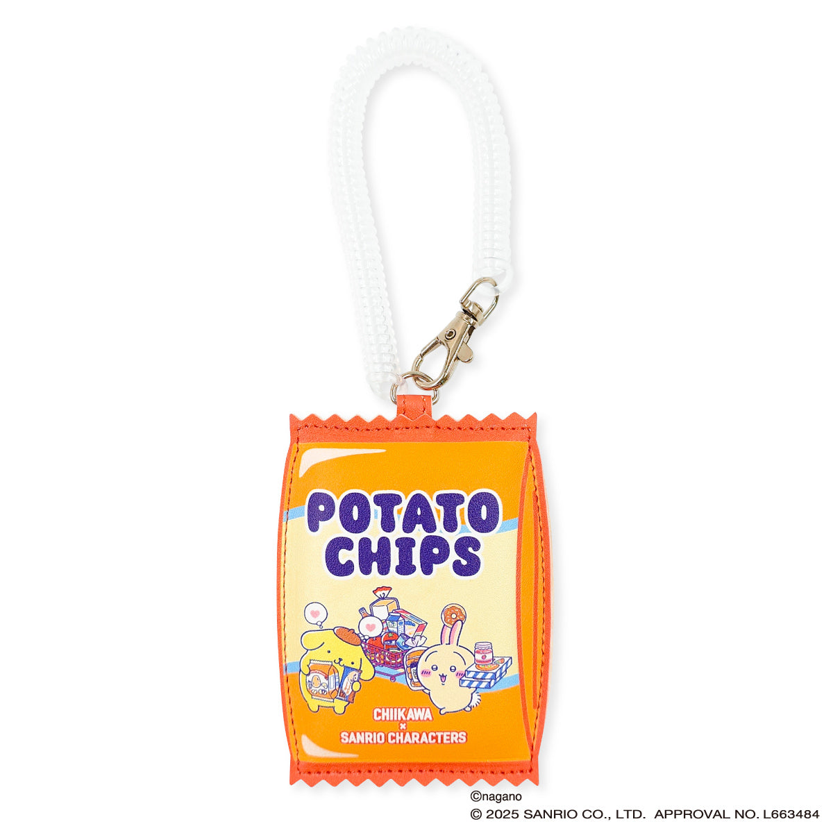 치이카와 × 산리오 캐릭터즈 페이크 다이컷 패스 케이스 (토끼 & 폼폼푸린)