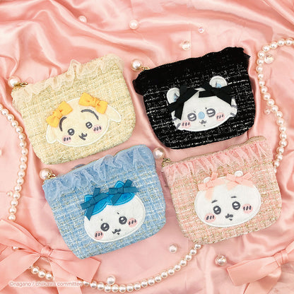 ちいかわ ツイードティッシュポーチ（うさぎリボン）