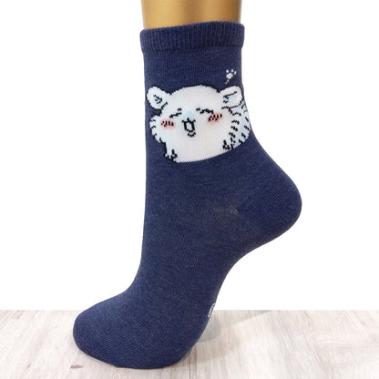 Chiikawa Crew Socks (Momonga Yawn) for Women