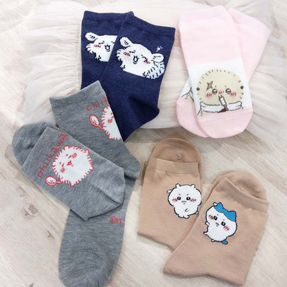 Chiikawa Crew Socks (Momonga Yawn) for Women