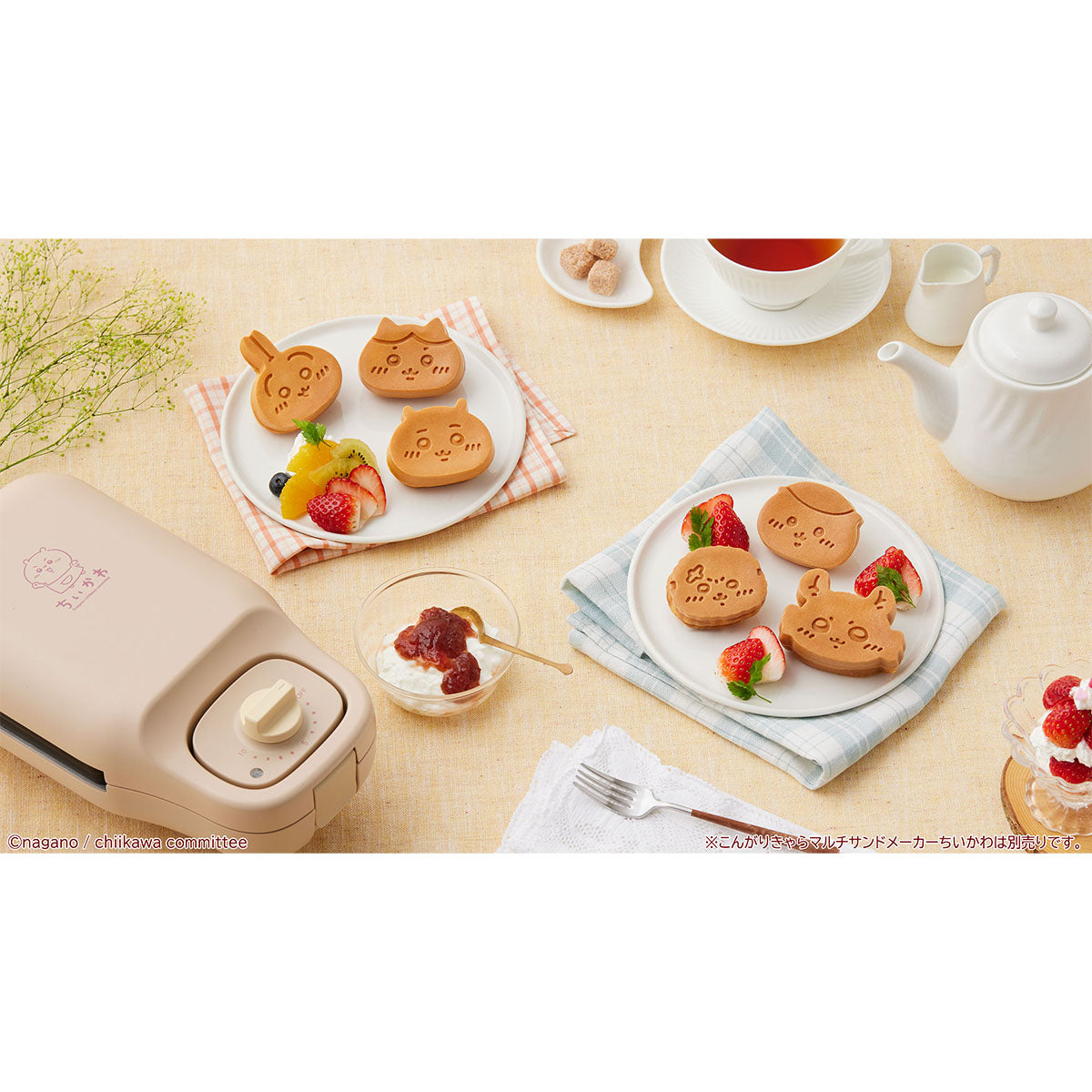 [Pre-order] Chiikawa Crispy Character Multi Sandwich Maker Cake Plate (Kurimanju, Momonga, Rakko) (Shipping Scheduled from Late June 2024, No Cancellations for Delays, Cannot Be Purchased with Regular Items, No Campaign Eligibility)