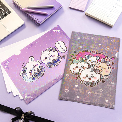 ちいかわ まじかるちいかわ 悪いバージョンなホログラムクリアファイル（ハート）