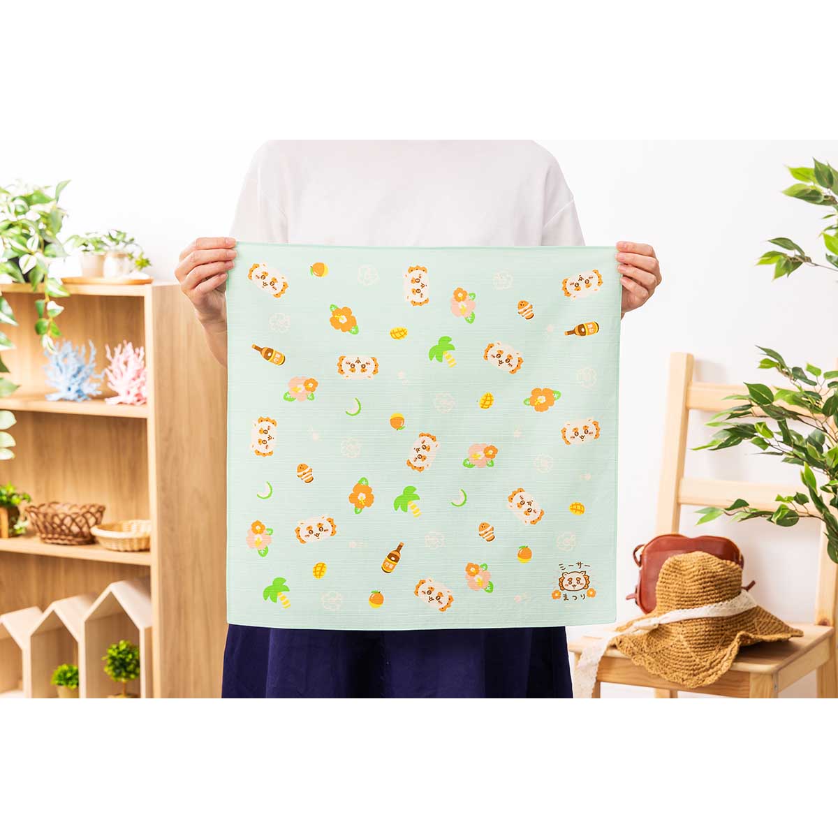 Chiikawa Shisa Festival!!! Perfect Size Furoshiki (Scatter Pattern)