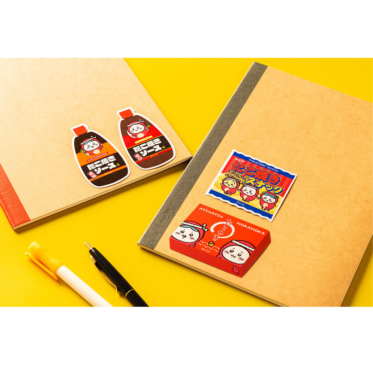 吉伊卡哇 章鱼和鱿鱼 可贴在手机上的大小贴纸（章鱼烧盒）