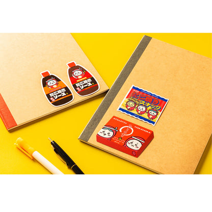 吉伊卡哇 章鱼和鱿鱼 可贴在手机上的大小贴纸（章鱼烧盒）