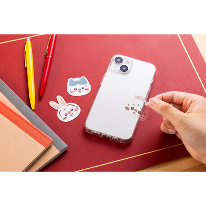 Chiikawa Restaurant Small Clear Stickers for Smartphones (HOT Expression) 3-piece Set