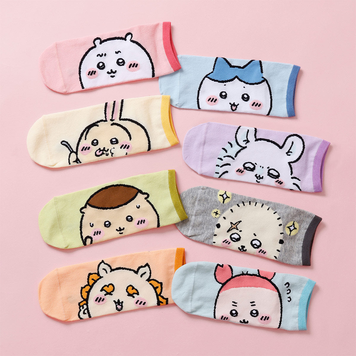 Chiikawa Crew Socks Hachiware Close-Up Light Blue