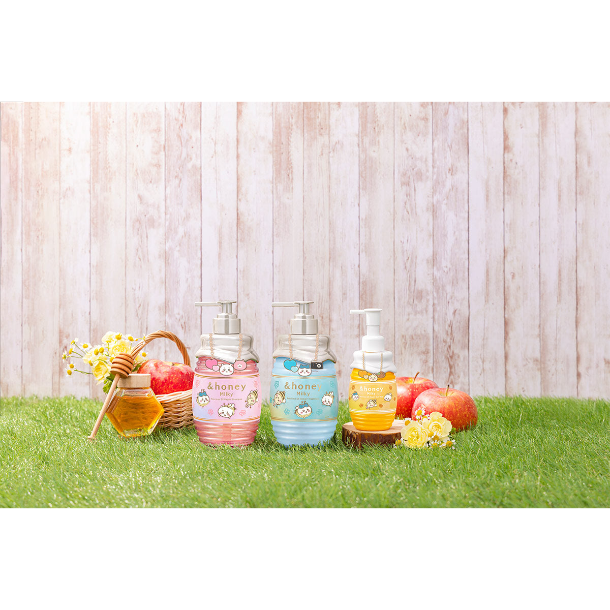 Chiikawa &honey Milky Precious EX Repair Shampoo & Hair Treatment Set