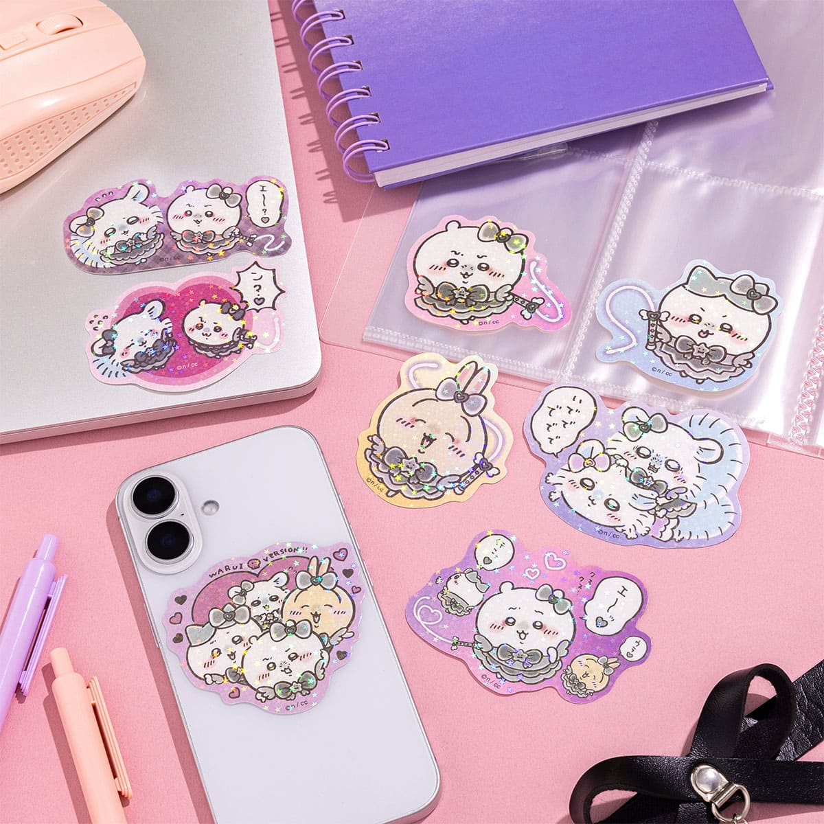 ちいかわ まじかるちいかわ 悪いバージョンなホログラムステッカー（モモンガ）