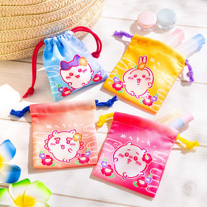 Chiikawa Shisa's Souvenir Shop Mini Drawstring Bag Set of 4 ("Menso-re")