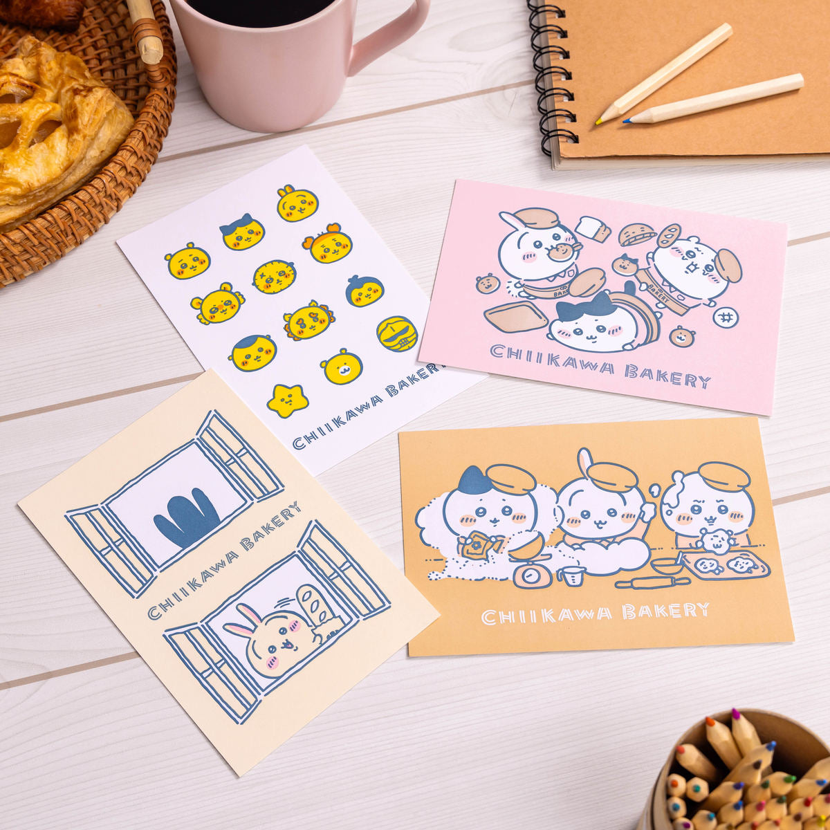 ちいかわ ちいかわベーカリー 活版ポストカード（ちっちゃいおかお）