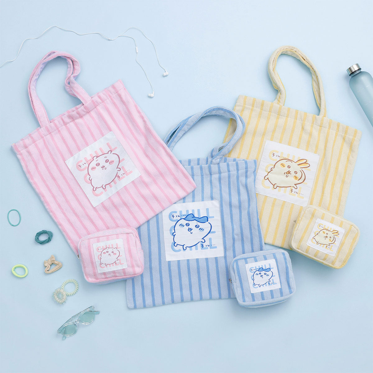 ちいかわ トートバッグ チルチルハチワレ ブルー