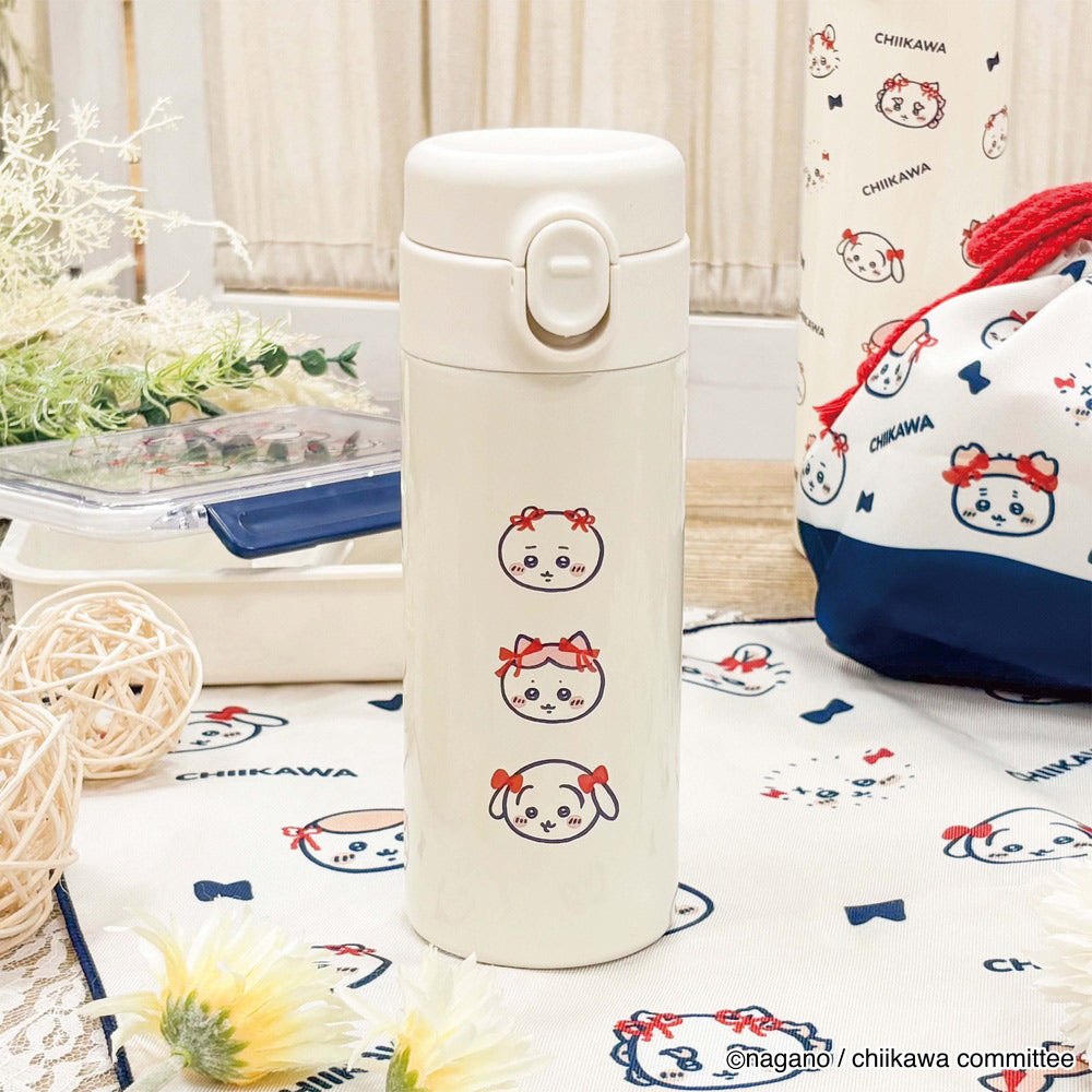 Chiikawa One-Touch Stainless Bottle 350ml (Ribbon)