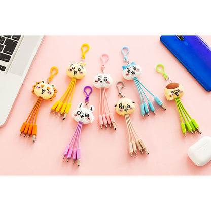 ちいかわ おかおマルチ充電ケーブル（ハチワレ）