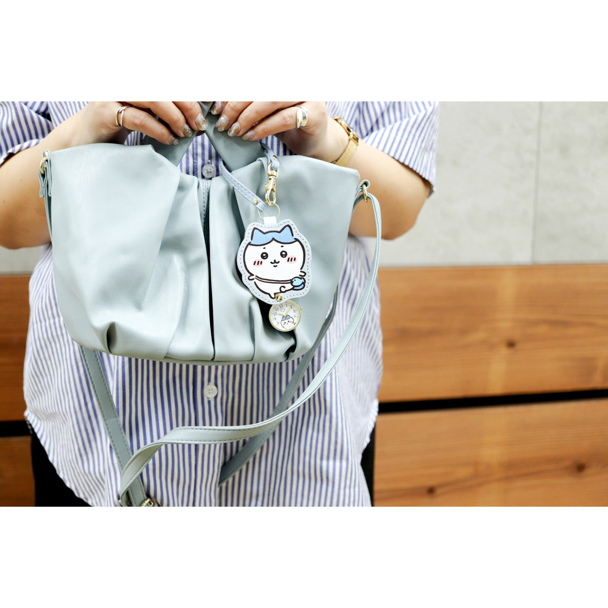 Chiikawa Die-Cut Keychain Watch (Hachiware)