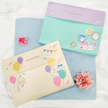 Chiikawa Multi-Pocket Clear File (Balloon Party)