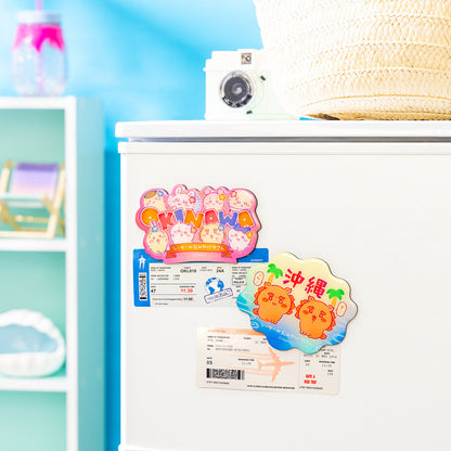 Chiikawa Shisa's Souvenir Shop Souvenir Magnet ("Ah... Um...")