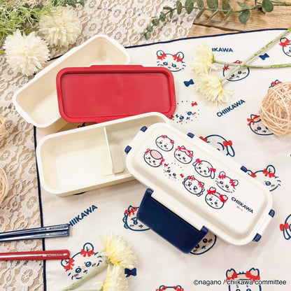 ちいかわ 4点ロック2段ランチボックス（リボン）