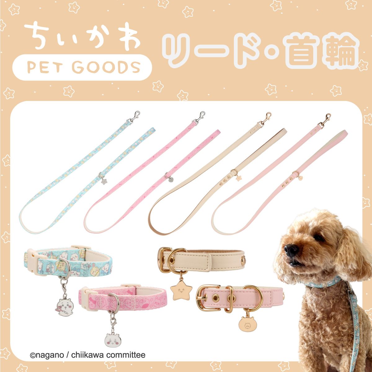 ちいかわ 小型犬用リード（アイボリー）