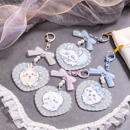 Chiikawa Go!HARAJUKU Acrylic Keychain (Ribbon Momonga)