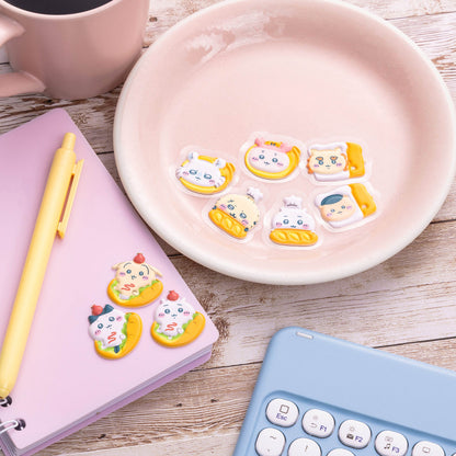 Chiikawa Bakery Puffy Flake Stickers (Everyone with Tiny Bread)