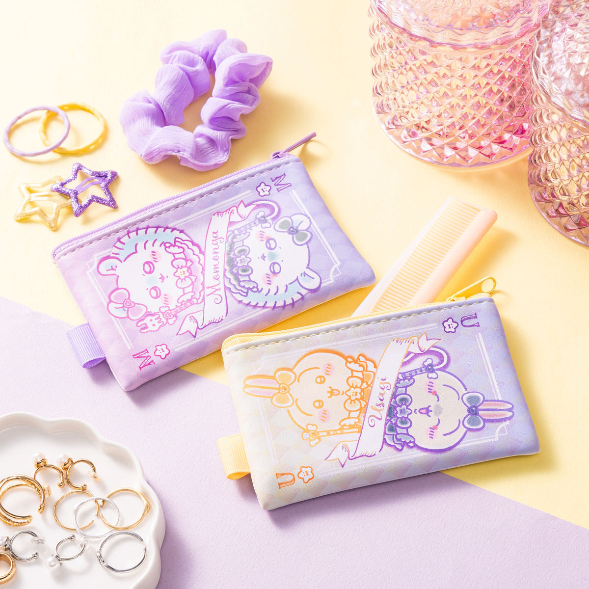 치이카와 매지컬치이카와 트럼프 같은 2개 세트 파우치 (치이카와・하치와레)