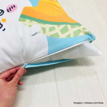 Chiikawa Cushion Cover (Hachiware, Melon)