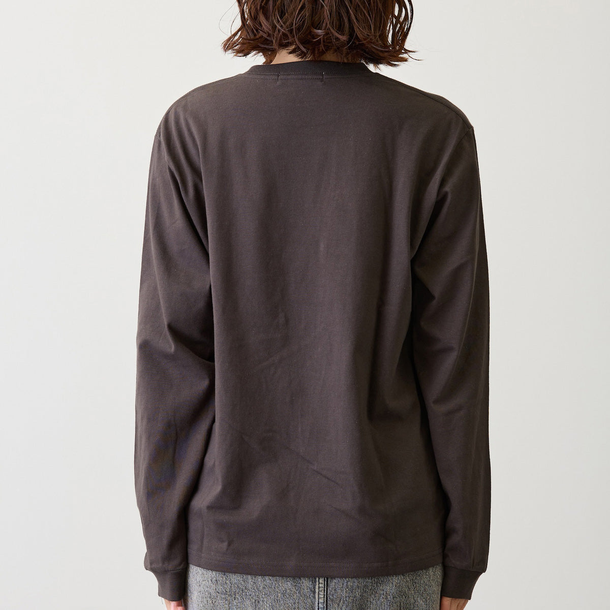 吉伊卡哇 長袖T恤 I LOVE MOMONGA 炭灰色