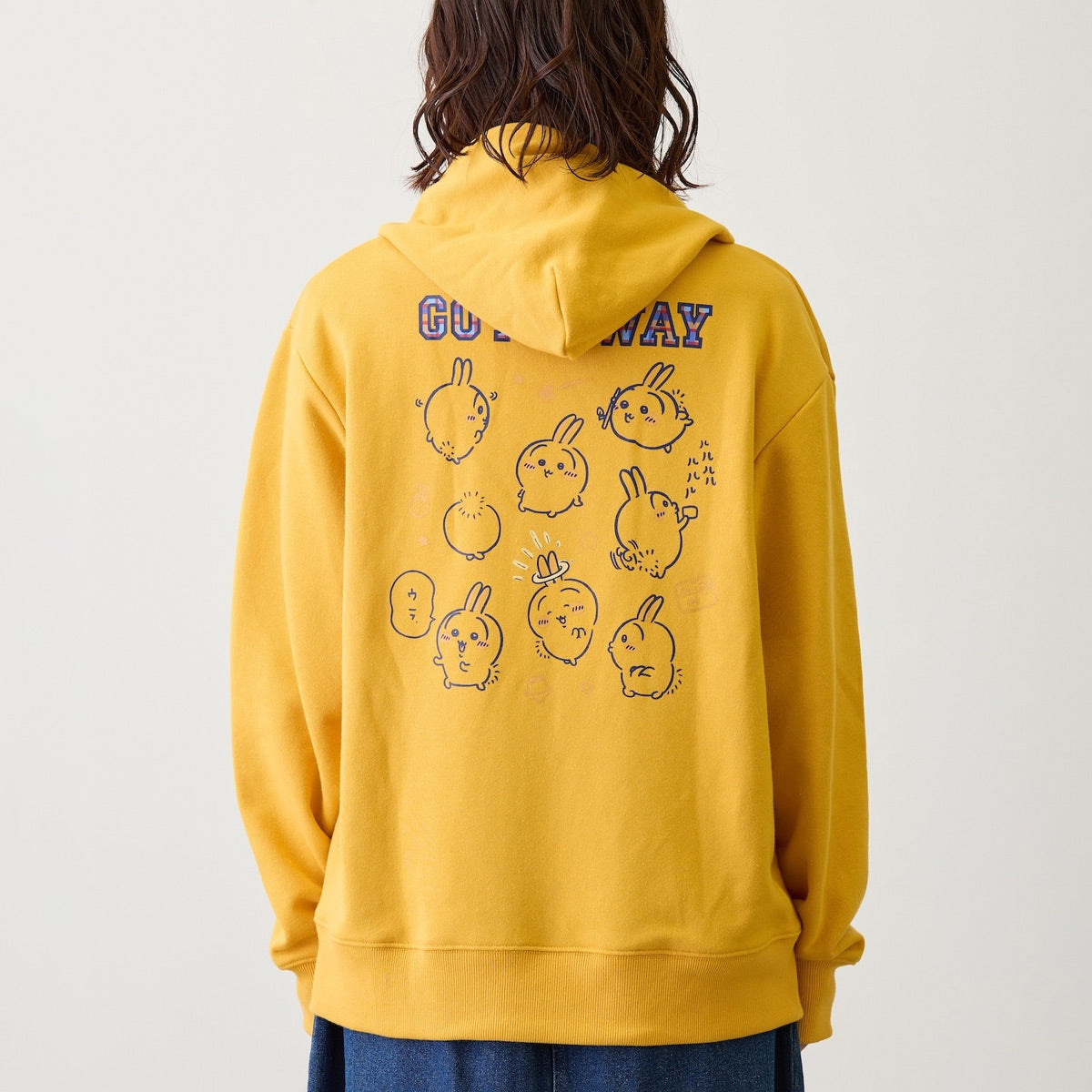 吉伊卡哇 拉鍊連帽衫 GO MY WAY 黃色