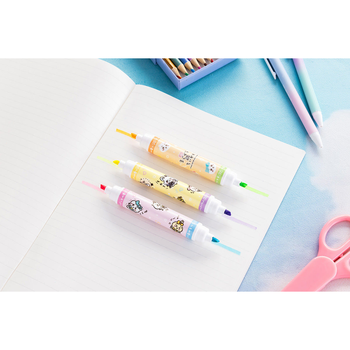 ちいかわ 超まじかるちいかわ 香り付き2色マーカー（オレンジ／グリーン）